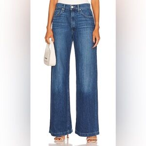 Hudson Jeans Jodie High Waist Wide Leg Flare in Deep Blue Lakely